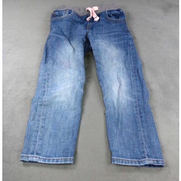 GAP Denim Toddler Jeans 4 Years Slim Fit Pull-On Knit Waist Blue Boys Girls - Picture 1 of 10